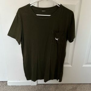 PINK Army Green Tee Shirt